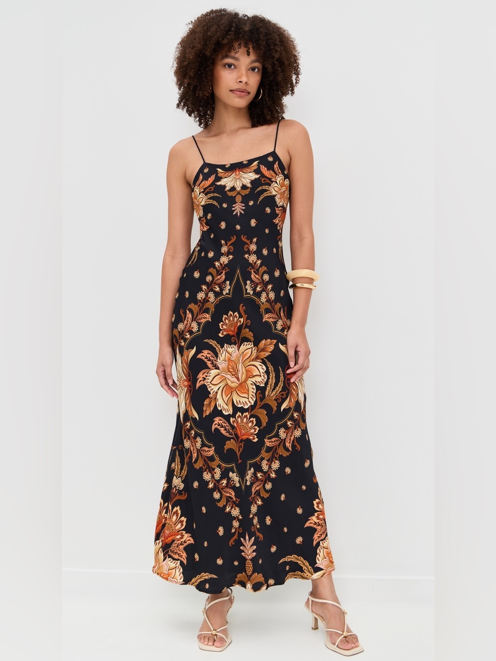 Farm Rio Majestic Garden Maxi Dress Floral Tapestry Slip Small